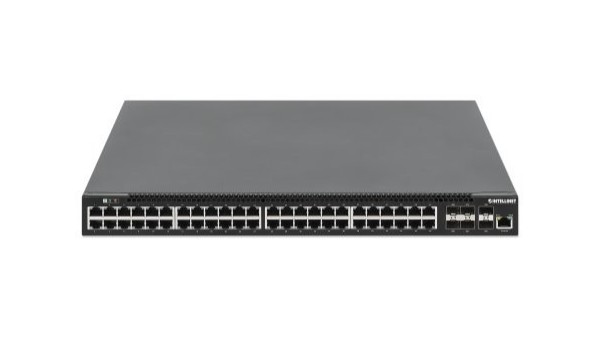 562041, 54 端口 L3 全网管型 PoE+ 交换机，含 48 个千兆以太网端口和 6 个 SFP+ 上行链路