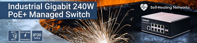  以太联-Intellinet 508278 工业级 8 端口 PoE+ 网管型交换机，助力高效智能连接