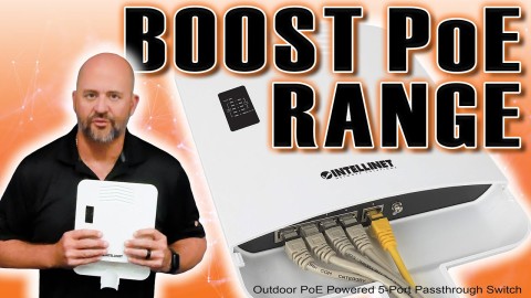 以太联-Intellinet  509220_5端口户外 PoE 交换机为您的室外 IP 摄像机和设备提供可靠连接