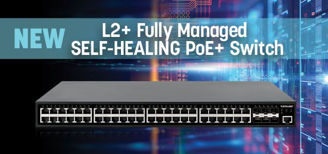 561969, 54口L2+管理型PoE+交换机，带48个千兆口和6个SFP+上行链路