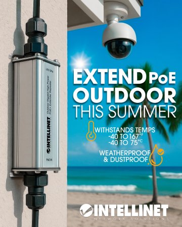 以太联-Intellinet 561211 户外千兆高功率 PoE 扩展器