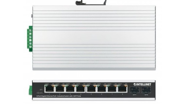 508261 工业 8 端口千兆以太网 PoE+ 交换机,带 2 个 SFP 端口