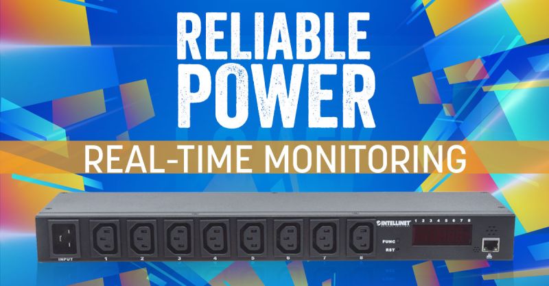 为您的IT基础设施注入活力：以太联-Intellinet 19"智能8端口PDU（ SKU：163682）